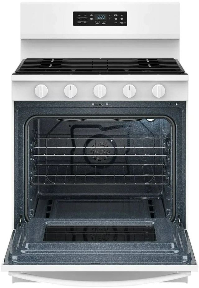 Whirlpool® 30" White Freestanding Gas Range with Air Cooking Technology-1