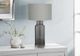 Monarch Specialties Inc. Grey Glass Table Lamp with Grey Shade-2