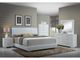 Coaster® Felicity Glossy White California King Headboard, Footboard and Slats-3