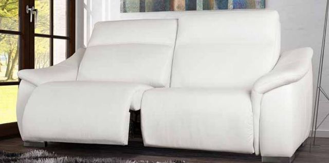 Fornirama 4435 White Power Reclining Condo Sofa-1