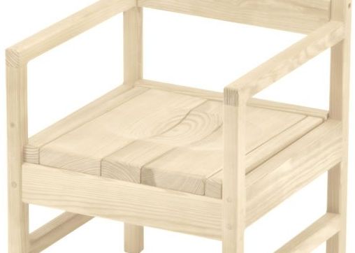 Crate Designs™ Furniture Unfinished Dining Arm Chair-1