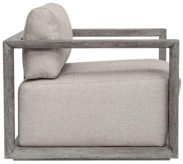 Uttermost® Remsen Dove/Weathered Gray Fabric/Wooden Outdoor Lounge Chair-2