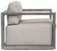 Uttermost® Remsen Dove/Weathered Gray Fabric/Wooden Outdoor Lounge Chair-2