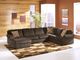 Ashley® Vista 3-Piece Chocolate Left-Arm Facing Sofa Sectional and Chaise-1