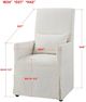 Forty West Designs Margaret Washable White Dining Arm Chair-1