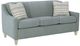 Cozy Life Greige Blue Sofa with Pillows-0