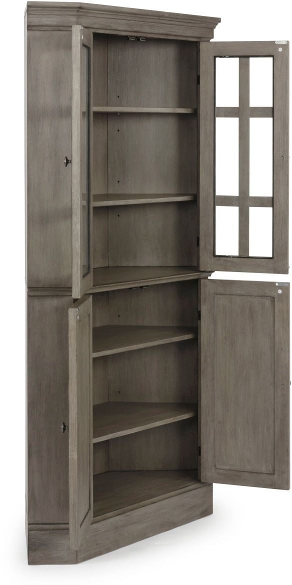 homestyles® Mountain Lodge Gray Corner Cabinet-4