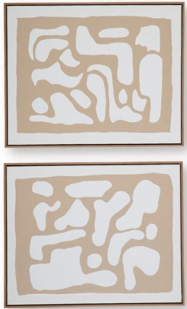 Signature Design by Ashley® Waldett 2-Piece Beige/White Wall Art Set-4