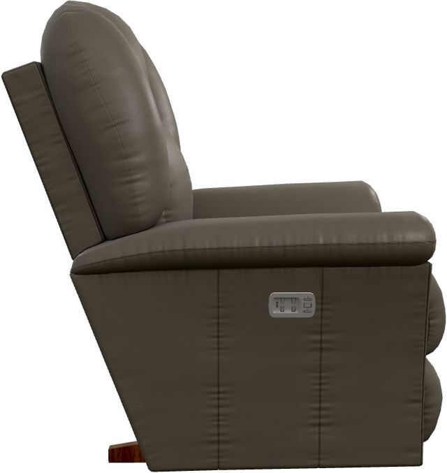 La-Z-Boy® Jasper Smoke Leather Power Rocking Recliner with Headrest and Lumbar-2