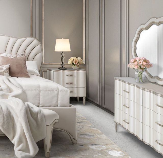 Michael Amini® London Place Creamy Pearl Dresser and Mirror-1