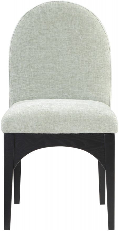 Meridian Furniture Waldorf Mint/Black Chenille Upholstered Dining Chair-1