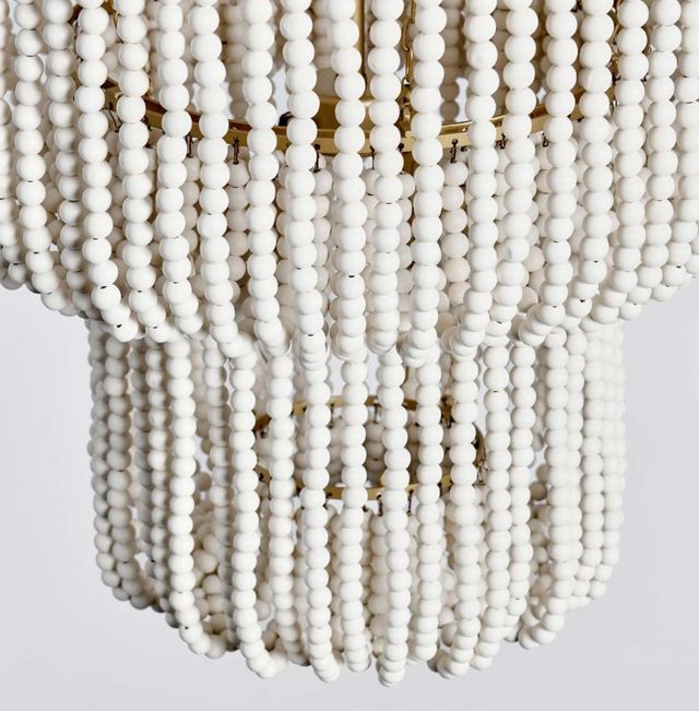Classic Home Amanda White Beaded Chandelier -2