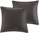 Olliix by Urban Habitat Charcoal King/California King Brooklyn Cotton Jacquard Comforter Set-3
