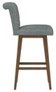 HH2 Home Uniquely Yours Graphite/Medium Brown Tufted Adjustable Swivel Stool-2