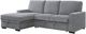 Homelegance® Morelia 2-Piece Gray Left Arm Facing Sectional with Pull-out Bed and Hidden Storage -2