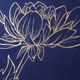 Olliix by Madison Park Velvet Lotus Navy and Gold with Gold Foil Framed Velour Canvas-2
