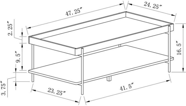 Coaster® Fallon Light Brown Coffee Table-3