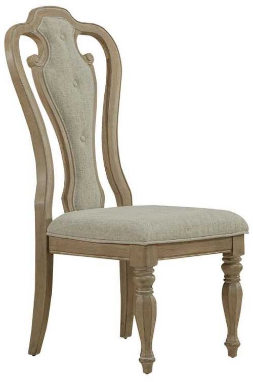 Liberty Furniture Magnolia Manor Ivory/Weathered Bisque Splat Back Upholstered Side Chair-0
