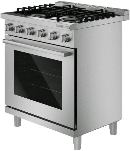 Bosch® 500 Series 30” Stainless Steel Pro Style Gas Range-3