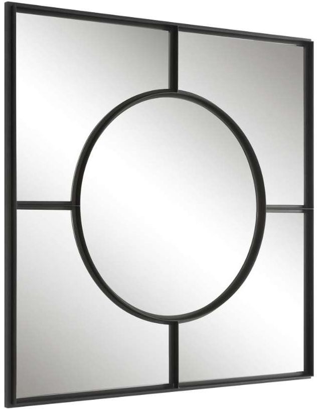 Uttermost® Spurgeon Satin Black Window Mirror-3