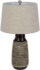 Cal® Lighting & Accessories Scottsboro 2-Piece Antique Silver/Black Table Lamp Set-1