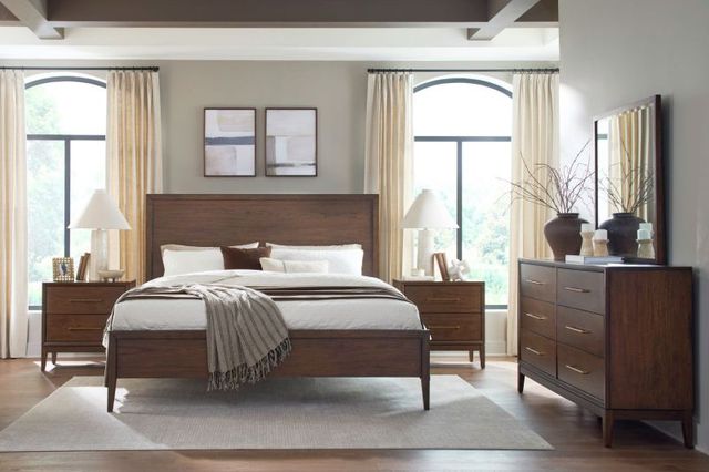 aspenhome® Jasper Modern Walnut King Panel Bed-2