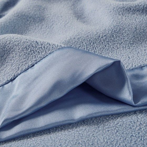 Olliix by True North by Sleep Philosophy Micro Fleece Blue Twin Blanket-1