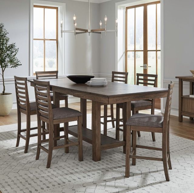 Liberty Furniture Brook Bay 7-Piece Sandstone Counter Dining Set-1