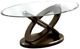 Furniture of America® Atwood II Glass Top Oval Coffee Table with Dark Walnut Base-0