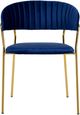 TOV Furniture Padma Set of 2 Navy Vegan Leather Chairs-0
