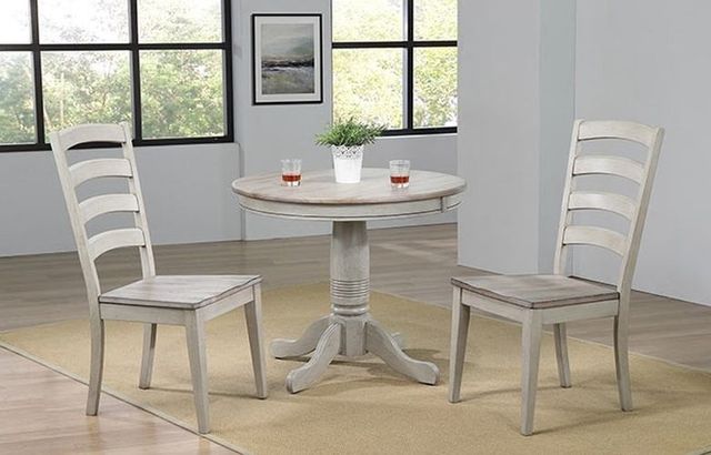 Winners Only® Ridgewood Oat Top Dining Table with Gray Pedestal Base-1