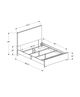 Monarch Specialties Inc. Bleached Oak Queen Panel Bed-2