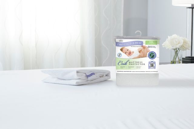 Protect-A-Bed® Originals White Premium Cotton Terry Crib Mattress Protector-1