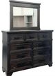 Elements International Colorado City Black Charcoal Dresser with Mirror-0