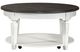 Liberty Furniture Allyson Park Charcoal Round Cocktail Table with Wirebrushed White Base-2