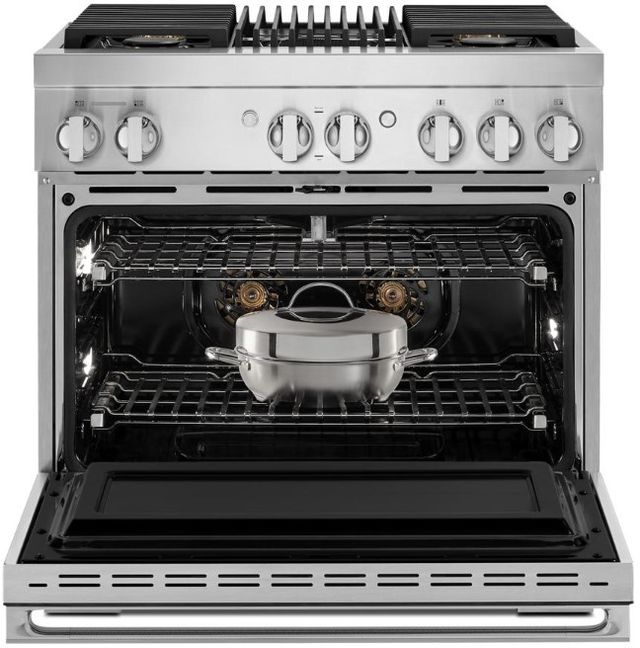 JennAir® NOIR™ 36" Stainless Steel Pro Style Dual Fuel Range-2