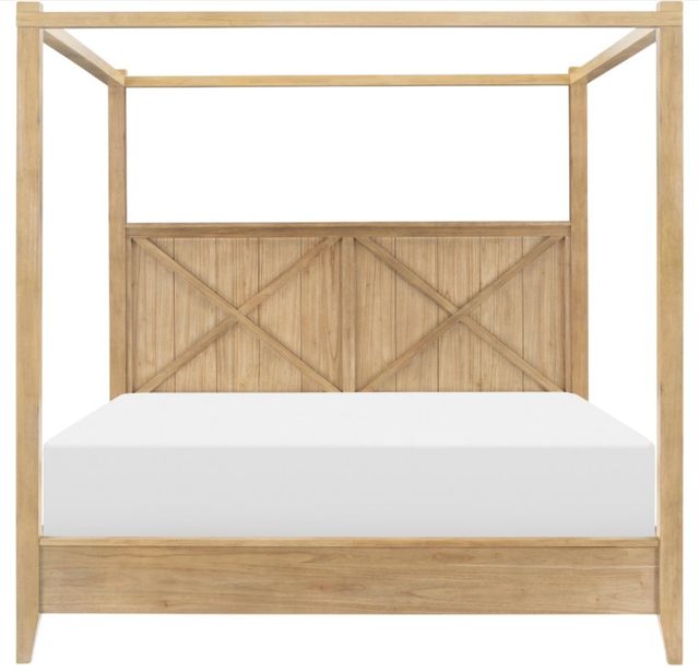 Legacy Classic XXX'S and OOO's Amber King Canopy Bed-2