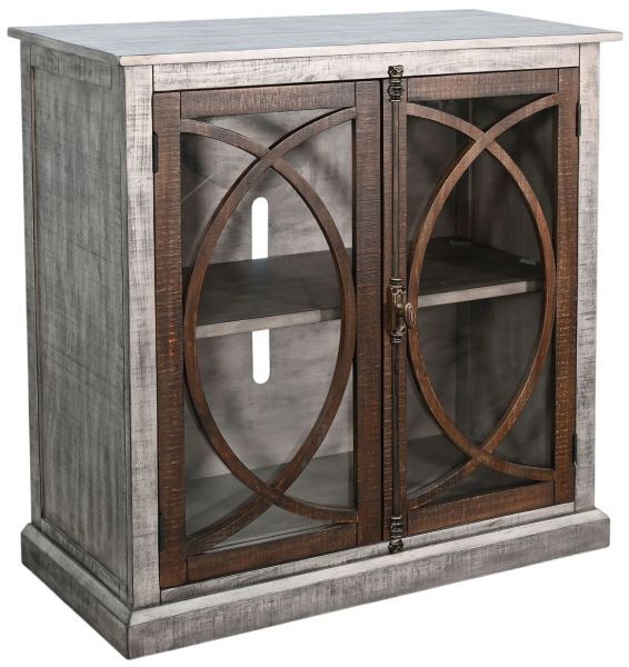 Sunny Designs™ Homestead Hills Alpine Gray/Tobacco Leaf 41" Media Console-1