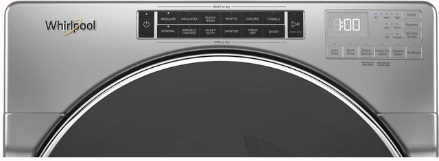 Whirlpool® 7.4 Cu. Ft. Chrome Shadow Front Load Gas Dryer-4