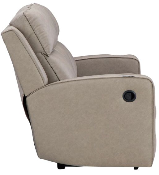 Signature Design by Ashley® Lavenhorne Pebble Manual Reclining Sofa with Drop Down Table-3