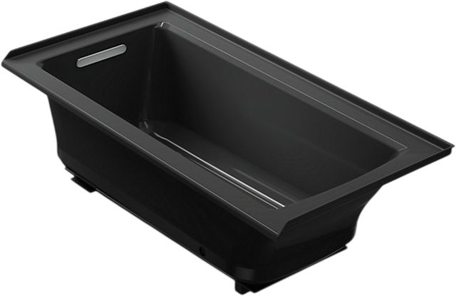 KOHLER® Archer® Black 60" x 30" Heated Bubble Massage™ Air Bath - Left Drain-0