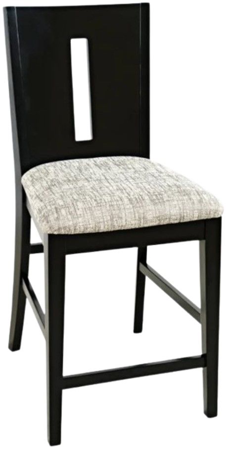 Jofran Inc. Urban Icon Black/Gray Slotback Counter Stool-0