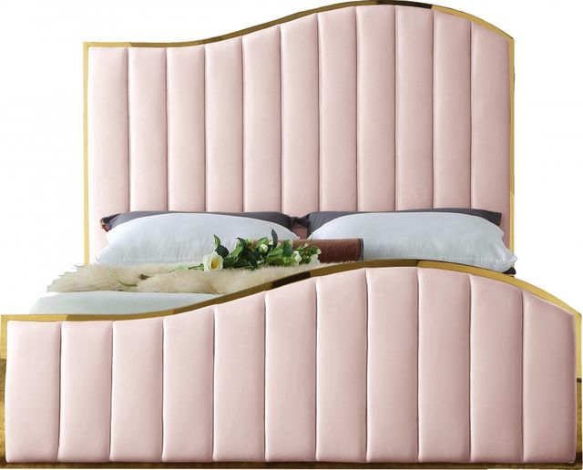 Meridian Furniture Jolie Pink King Bed-1