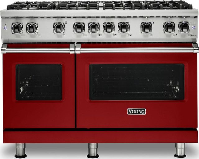 Viking® Professional 5 Series 48" Pro Style Dual Fuel Range-Apple Red-0