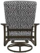 Telescope Casual St. Catherine Agra Classic/Beachwood Aluminum/Fabric Outdoor MGP Cushion Swivel Rocker with Boardwalk Rustic Arms-3