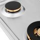 ZLINE 30" Stainless Steel Gas Cooktop with 4 Brass Burners-4