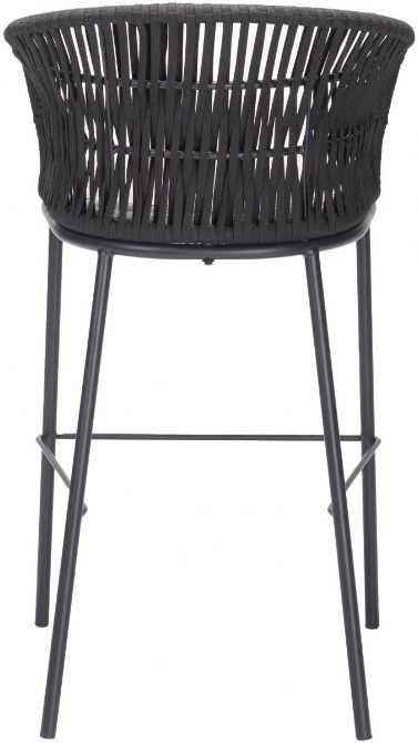 Zuo® Modern Freycinet Black/Gray Steel Outdoor Barstool-3