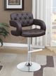 Coaster® Brandi Brown/Chrome Adjustable Stool-1