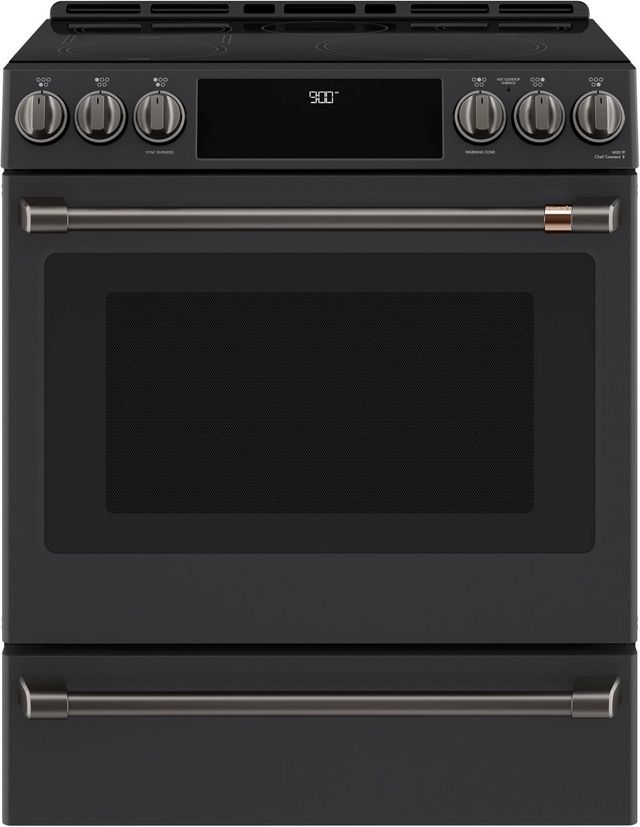 Café™ Brushed Black Front Control Induction Knobs and Handle Kit-2