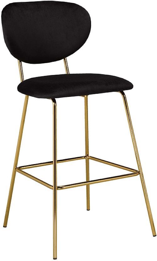 Brassex Inc. 2-Piece Black/Gold 30" Bar Stool Set-0
